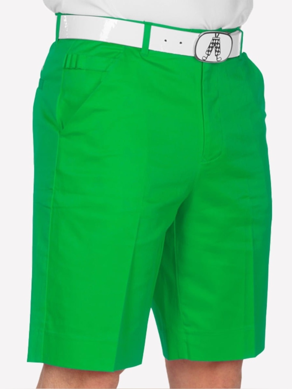 Straight Down Mens Golf Short in Irish Bright Green 10” inseam Stretch Size 36